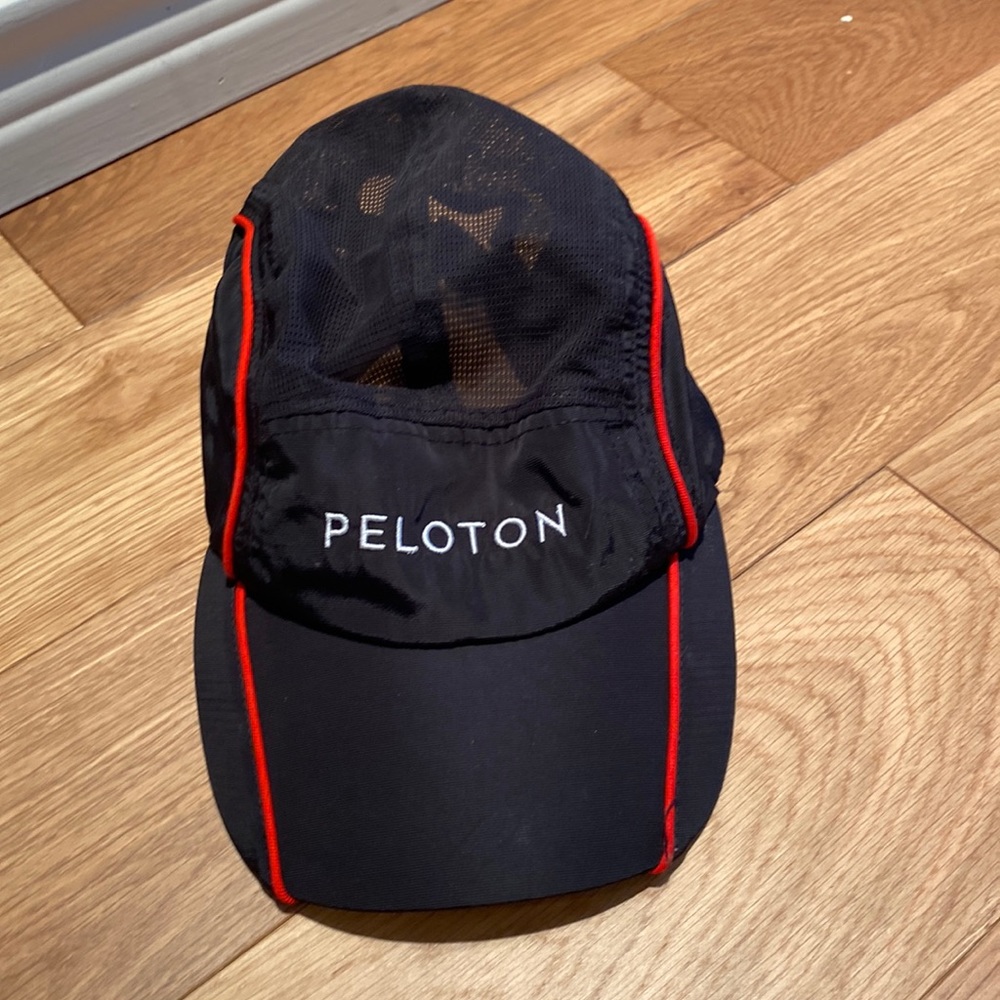 Peloton Black and Red Women's Running Hat